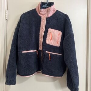 Peloton Women Sherpa Fleece Jacket Sz M Gorpcore Athleisure Outdoor Utility Cozy